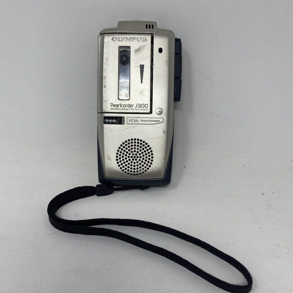 Olympus Pearlcoder J300 Microcassette Recorder Voice Activated +TAPE Works